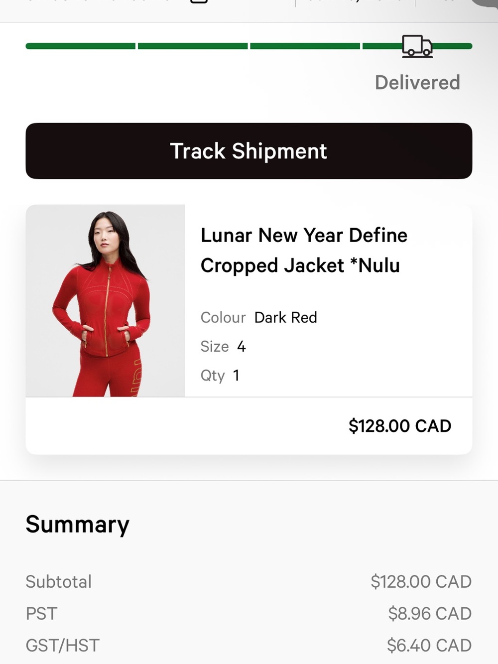 Lululemon Define Jacket Cropped Fitted Red Lunar New Year Zip-Up Jacket